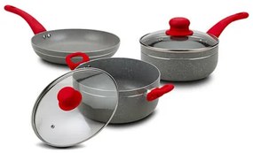 Set pentru gatit (5 piese) cu invelis stone antiaderent NAVA NV 256 001