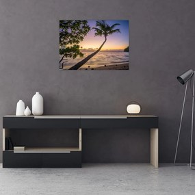 Tablou cu palmier pe plajă (70x50 cm), în 40 de alte dimensiuni noi
