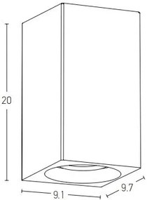 Aplica LED din beton pentru iluminat exterior IP65 Fleur II