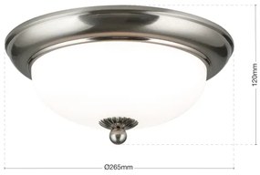 Orion - Plafonieră EMPIRA, 2 x E14, 40 W, 230 V, Ø 26,5 cm, crom mat