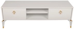 Comoda TV Posh, Alb -  Maro inchis, 143 x 47 x 40 cm