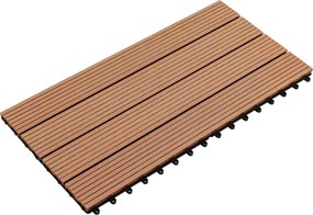 vidaXL Plăci pentru Deck 6 pcs Maro 60 x 30 cm Lemn compozit