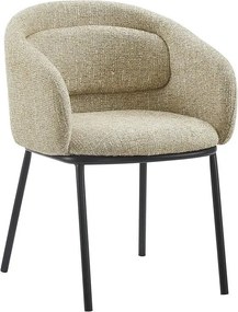 Scaun cu cotiere FLORENZ, material textil bej maroniu