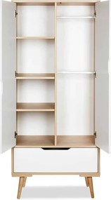 Dulap lemn masiv natur Copii Sophie, 80 × 50 × 180 cm