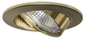 Set de 6 spoturi încastrate rotunde și înclinabile aurii - Edu