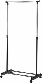 Stander haine WU8, negru/crom, otel/plastic, 88x44x94/170 cm