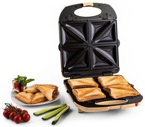 Klarstein Trinity 3 in 1 Sandwich Maker XXL 1300 W crem