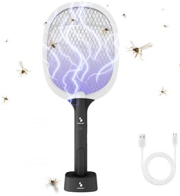 Resigilat: Capcana electrica pentru insecte Beper P206ZAN250, 2W, Incarcare USB, Suport,  Iluminare LED, Alb