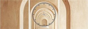 Tablou - Pasaj Bej (cu ceas) (90x30 cm)