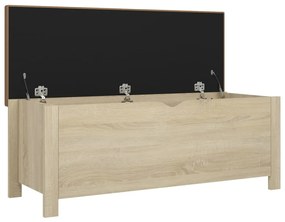 Bancheta pantofar cu perna, stejar sonoma, 105x40x45 cm, PAL 1, Stejar sonoma