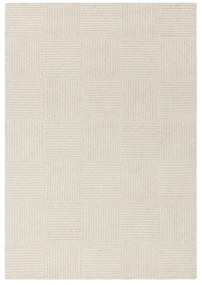 Covor fildeș țesut manual din lână 160x230 cm Zennith Grid – Asiatic Carpets