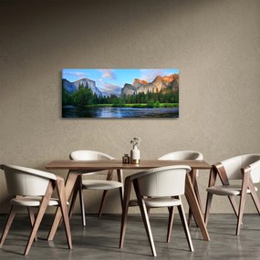 Tablou cu peisaj montan sălbatic (120x50 cm)