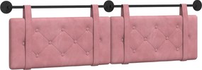 vidaXL Cap de pat suspendat Pe perete Roz 190 x 55 x 5 cm Catifea