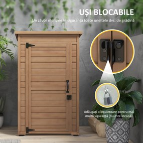 Outsunny Dulăpior de depozitare în aer liber , şopron mic | Aosom Romania