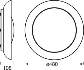 Osram -LED plafonieră LED dimabilă PLATE LED/45W/230V Ø 48 cm roz