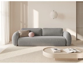 Canapea gri deschis extensibilă/cu spațiu de depozitare cu tapițerie din chenille 262 cm Tonale – Cosmopolitan Design