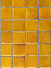 Masuta laterala, din metal si ceramica, yellow Coimbra