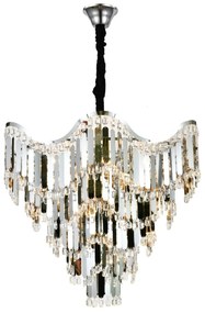 Candelabru Modern Ø780 mm, 18 Becuri E27, Design Chrom, H656 mm – Model 78012-780 CH