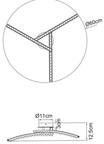 Lustră LED aplicată pentru baie JULES 3xLED/6W/230V IP44 Globo 67169-18IP