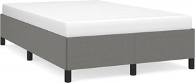 vidaXL Cadru de pat fără saltea, gri închis, 120x200 cm, textil
