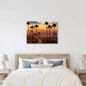 Tablou pe sticlă - Panorama din Los Angeles (70x50 cm)