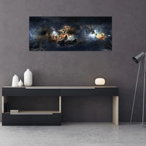 Tablou - Universul cu Nebula (120x50 cm)