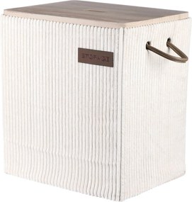 Autronic Set of 5 fabric storage boxes, cream