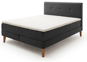 Pat boxspring gri antracit 180x200 cm Stockholm – Meise Möbel