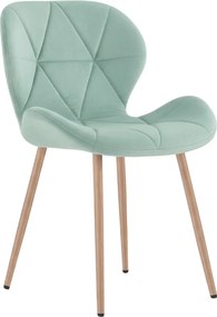 Scaun de sufragerie MANGO VELVET, mentolova