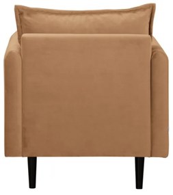 Fotoliu maro cu tapițerie din catifea Juli – Ropez