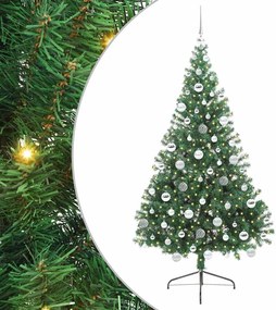 vidaXL Pom de Crăciun artificial pre-iluminat Verde 180 cm PVC