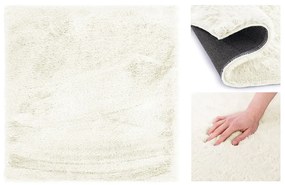 Covor din blana artificiala de iepure crem, LOVIKA Dimensiuni: 100 x 100 cm