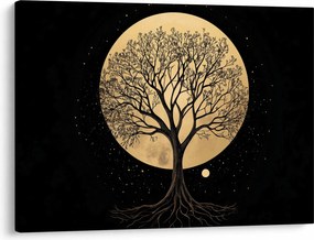 Tablou – Arbore în lună plină aurie I. (70x50 cm)