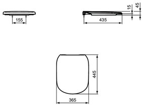 Capac wc soft close Ideal Standard Tesi alb Alb