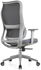 Scaun ergonomic, mecanism inclinare/blocare in 3 pozitii, suport lombar dinamic, spatar Mesh, Gri