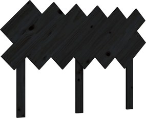 vidaXL Tăblie de pat, negru, 122,5x3x80,5 cm, lemn masiv de pin