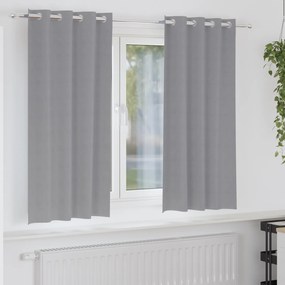 vidaXL Perdele cu perdele 2 pcs Gri deschis 175 x 140 cm Poliester
