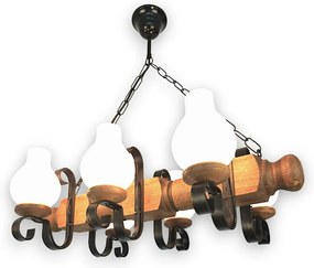 Candelabru rustic fabricat manual din lemn Rustic WOOD-RU-SP6