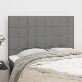 vidaXL Tăblii de pat, 4 buc, gri închis, 72x5x78/88 cm, textil