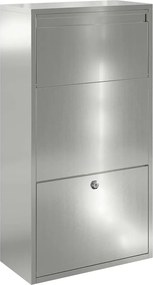 vidaXL Cutie pentru colet Argintiu 44 x 22 x 82 cm Oțel Galvanizat