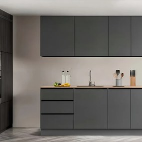 Mobilier de bucătărie, 2 m, grafit, ASTI