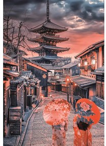 Orașe Evening in Kyoto Puzzle japonez compact cu 500 de piese Clementoni