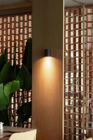 Aplica perete aluminiu negru, 1xGU10, SOLE round