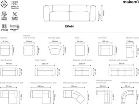 Colțar verde (cu colț pe partea dreaptă/cu șezlong) Ekahi – Makamii