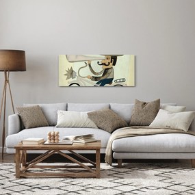 Tablou - Astronom pe bicicletă (120x50 cm)