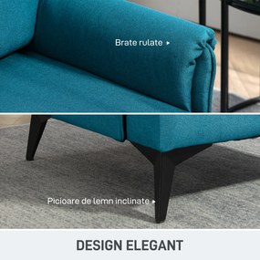 HOMCOM Fotoliu Modern Fotoliu Confortabil pentru Semineu Scaun de Efect din Panza pentru Camera de Zi Dormitor Biroul de Acasa Verde fotoliu pentru oaspeți sufragerie camera de zi dormitor dormitor interior casă | Aosom Romania