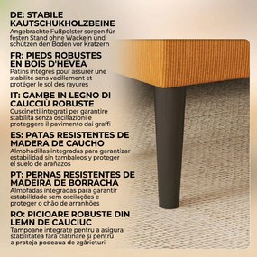 HOMCOM Cutie de Depozitare Otomană Modernă cu Picioare din Lemn, Suportă până la 120KG, pentru Living, Portocaliu | Aosom Romania
