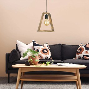 Lustră din lemn de carpen Geometrik Triangle