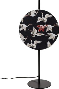 Veioză neagră cu abajur textil (înălțime 71 cm) Jaylee – White Label