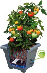 Plastia Bergamot ghiveci de flori cu auto-udare 40 x 40 cm gri deschis, 40 x 40 cm